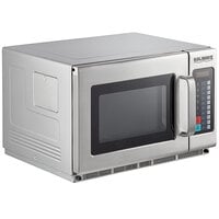 Solwave 1200W Stackable Commercial Microwave with Large 1.2 cu. ft. Interior and Push Button Controls - 120V