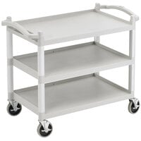 Cambro BC340KDLP Speckled Gray Low Profile Utility Cart (Unassembled) - 40" x 22" x 33 1/4"
