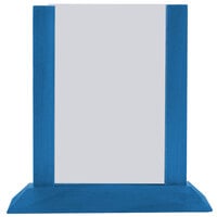 Menu Solutions WPF4S-A 4" x 6" True Blue Wood Table Tent - 2/Pack