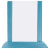 Menu Solutions WPF4S-A 4" x 6" Sky Blue Wood Table Tent - 2/Pack