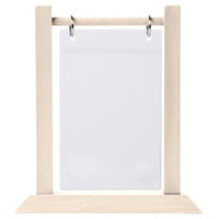 Menu Solutions WFT4S-A 4" x 6" Almond Wood Flip Top Table Tent - 2/Pack