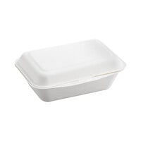 EcoChoice 7" x 5" x 2 1/2" Compostable Sugarcane / Bagasse Take-Out Container - 500/Case