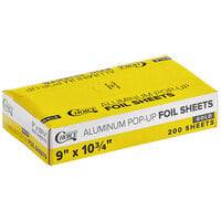 Choice 9" x 10 3/4" Gold / Silver Food Service Interfolded Pop-Up Foil Sheets - 200/Box
