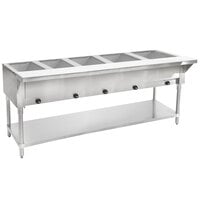 Advance Tabco HF-5G Five Pan Natural Gas Powered Hot Food Table - Open Well