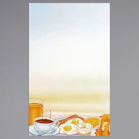 Choice 8 1/2" x 14" Menu Paper - Breakfast Themed Rooster Design Left Insert - 100/Pack