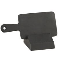 Cal-Mil 3345-13 Black Write-On Paddle Sign with Stand - 4 1/2" x 2"