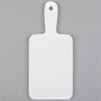 Cal-Mil 3345-15SIGN White Write-On Paddle Sign - 4 1/2" x 2"