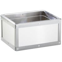 Cal-Mil 3395-10-55 Urban Stainless Steel Ice Housing - 12 3/4" x 10 3/4" x 6 3/4"