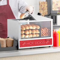 Avantco HDS-100 100 Dog / 48 Bun Hot Dog Steamer / Merchandiser - 120V, 1300W