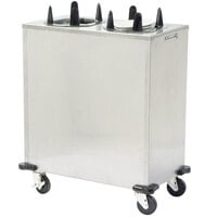 Lakeside V6213 Stainless Steel Heated Two Stack Plate Dispenser for 9 1/2" x 12 3/4" to 10 1/4" x 13 1/2" Oval Plates