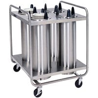 Lakeside 7409 Stainless Steel Open Base Non-Heated Four Stack Plate Dispenser for 8 1/4" to 9 1/8" Plates