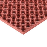 Notrax T13S0035RD T13 Tek-Tough 3' x 5' Red Grease-Resistant Rubber Mat - 7/8" Thick