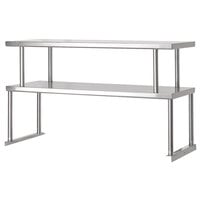 Advance Tabco TOS-5-18 Stainless Steel Double Overshelf - 18" x 77 3/4"