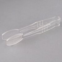 Thunder Group Clear 6" Polycarbonate Flat Grip Tongs