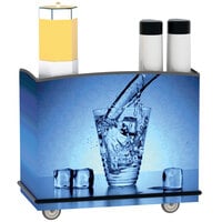 Lakeside 8702 Stainless Steel Full-Service Hydration Cart with Shelf - 44 3/4" x 25 3/4" x 38 1/4"