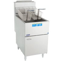 Pitco® 65C+S Natural Gas 65-80 lb. Stainless Steel Floor Fryer