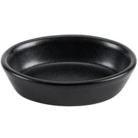 Hall China by Steelite International HL5700AFCA Foundry 6 oz. Black China Oval Baker Dish - 24/Case