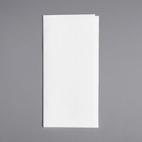 Choice Touchstone White Linen-Feel 1/8 Fold Dinner Napkin - 50/Pack