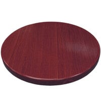 American Tables & Seating ATR48-M Resin 48" Round Table Top - Mahogany