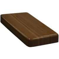 American Tables & Seating Resin Super Gloss Rectangle Table Top - Walnut
