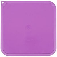 Cambro CamSquares® 12, 18, and 22 Qt. Purple Allergen-Free Square Polyethylene Food Storage Container Lid
