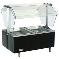 Eagle Group CDHT2 Deluxe Service Mates Two Pan Open Well Tabletop Hot Food Buffet Table with Enclosed Base - 240V, 3 Phase