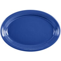 Fiesta® Dinnerware from Steelite International HL458337 Lapis 13 5/8" x 9 1/2" Oval Large China Platter - 12/Case