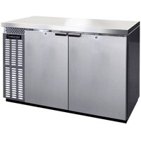 Continental Refrigerator BB50SNSS 50" Stainless Steel Shallow Depth Solid Door Back Bar Refrigerator