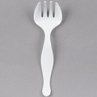 Fineline 3301-WH Platter Pleasers White Plastic 8 1/2" Serving Fork - 144/Case