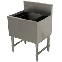 Advance Tabco PRI-19-30-10-XD Prestige Series Stainless Steel Underbar Ice Bin with 10-Circuit Cold Plate - 20" x 30"