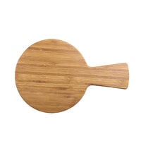 Elite Global Solutions M7RW Fo Bwa 7" Round Faux Bamboo Serving Board with Handle