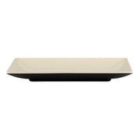 Elite Global Solutions JW952T Karma 5" x 9" Ebony Sand Rectangular Two-Tone Melamine Plate - 6/Case