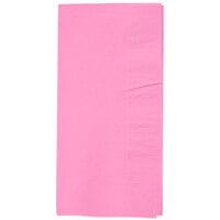 Creative Converting 673042B Candy Pink 1/8 Fold 2-Ply Paper Dinner Napkin - 600/Case