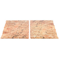 Elite Global Solutions QS2430 Fo Granite Rustic Granite 30" x 23 3/4" Rectangular 2-Piece Riser Platter Set
