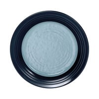 Elite Global Solutions D897GM Durango 9" Abyss & Lapis Round Two-Tone Melamine Plate - 6/Case