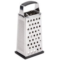 Tablecraft SG205BH 9" 4-Sided Stainless Steel Box Grater with Soft Grip