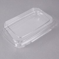 10" x 7" x 2" Tamper Evident Tamper Resistant Recycled PET Angled Clear Take Out Container - 110/Case