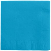 Creative Converting 573131B Turquoise Blue 3-Ply Beverage Napkin - 500/Case
