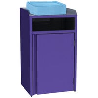 Lakeside 4410P Rectangular Stainless Steel Refuse Station with Front Access and Purple Laminate Finish - 26 1/2" x 23 1/4" x 45 1/2"