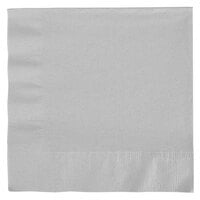 Creative Converting 663281B Shimmering Silver 2-Ply 1/4 Fold Luncheon Napkin - 600/Case