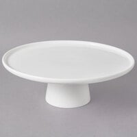 10 Strawberry Street WTR-10CAKESTND Whittier 10 1/2" White Porcelain Footed Cake Stand