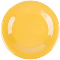 GET WP-7-TY Diamond Mardi Gras 7 1/2" Tropical Yellow Wide Rim Round Melamine Plate - 48/Case
