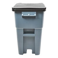 Rubbermaid FG9W2700GRAY BRUTE 50 Gallon Gray Wheeled Rectangular Trash Can with Lid