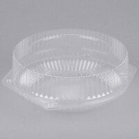 Polar Pak 9" Hinged Clear Pie Container with High Dome Lid - 10/Pack