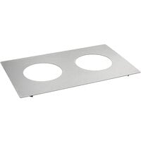 Nemco 66093 2 Hole Stainless Steel Steam Table Adapter Plate - 6 3/8"
