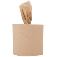 Response 27500 Retain 2-Ply Brown Natural Kraft Coreless Center Pull Paper Towel 500' Roll - 6/Case