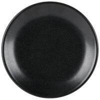 Hall China by Steelite International HL303050AFCA Foundry 7 1/8" Black China Round Coupe Plate - 12/Case