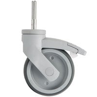 Cambro Camshelving® EMCWB000 Equivalent 5" Premium Stainless Steel Swivel Caster with Brake for Elements Series Mobile Shelving Units
