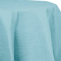 Creative Converting 923882 82" Pastel Blue OctyRound Tissue / Poly Table Cover