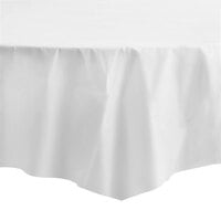 Creative Converting 703272 82" White OctyRound Disposable Plastic Table Cover